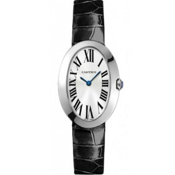 Cartier Women's W8000003 Baignoire Black Leather Watch