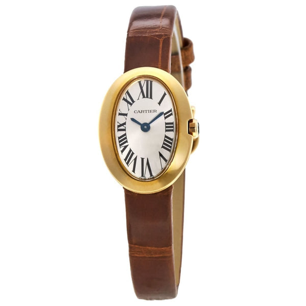 Cartier Women's W8000017 Baignoire Brown Leather Watch