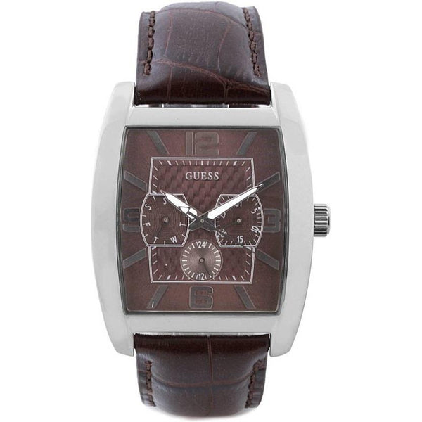 Guess Men's W80009G2 Power Broker Multi-Fucntion Brown Leather Watch
