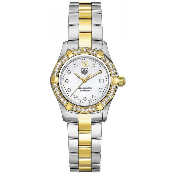 Tag Heuer Women's WAF1450.BB0825 Aquaracer 18kt yellow gold diamond Two-Tone Stainless Steel Watch