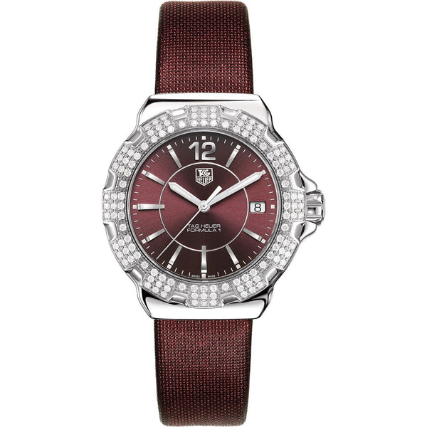 Tag Heuer Women's WAH121B.FC6223 Formula 1 Diamond Burgundy Nizza Watch
