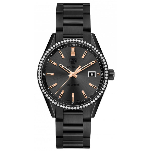 Tag Heuer Women's WAR1115.BA0602 Carrera Diamond Black Titanium Watch