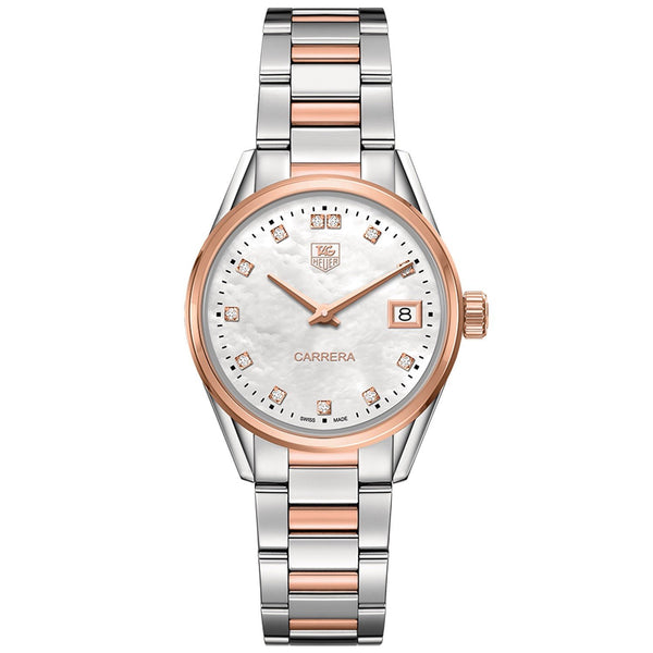 Tag Heuer Women's WAR1352.BD0774 Carrera Diamond Two-Tone Stainless Steel Watch