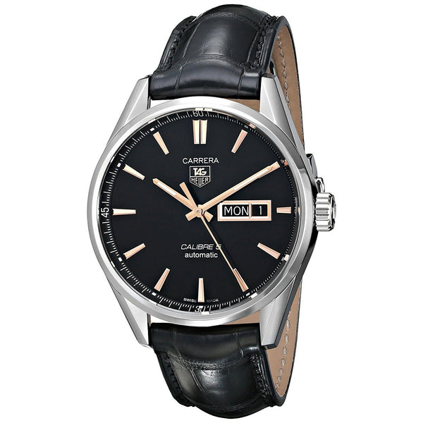 Tag Heuer Men's WAR201C.FC6266 Carrera Automatic Black Leather Watch