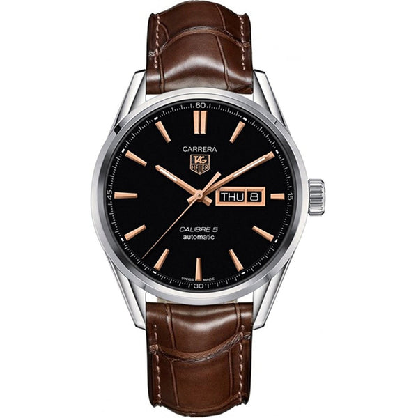 Tag Heuer Men's WAR201C.FC6291 Carrera Automatic Brown Leather Watch