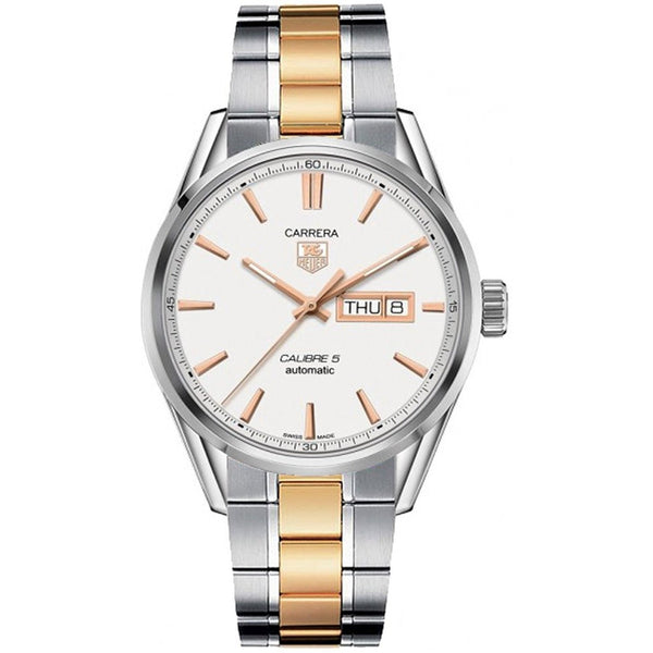 Tag Heuer Men's WAR201D.BD0789 Carrera 18kt Rose Gold Automatic Two-Tone Stainless Steel Watch
