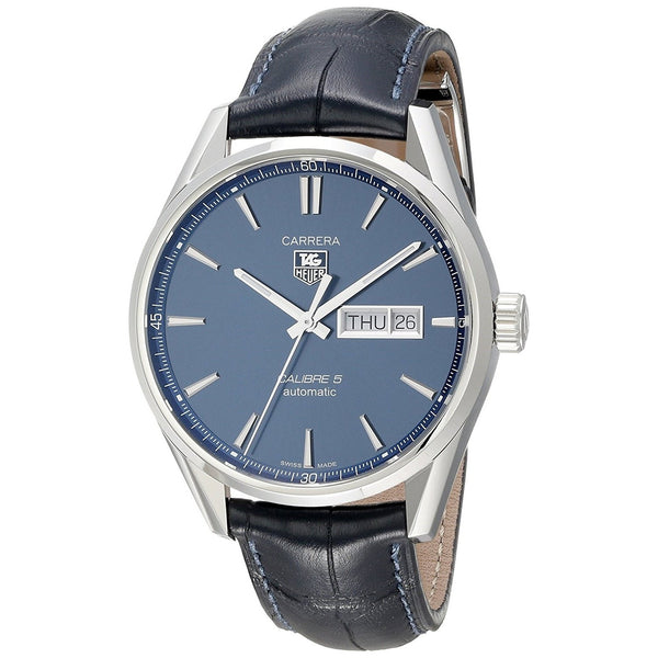 Tag Heuer Men's WAR201E.FC6292 Carrera Automatic Blue Leather Watch