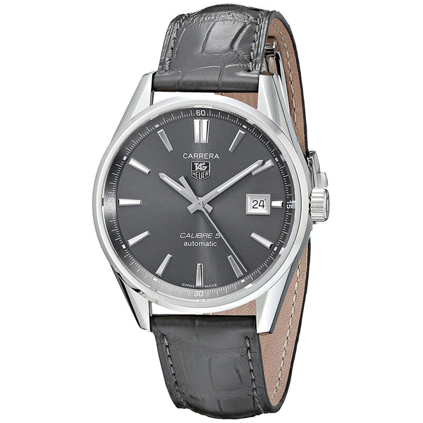 Tag Heuer Men's WAR211C.FC6336 Carrera Black Leather Watch