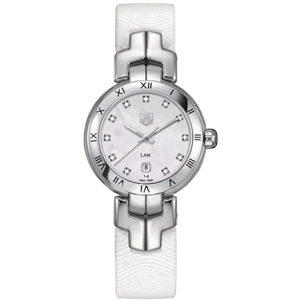 Tag Heuer Women's WAT1417.FC6316 Link White Leather Watch