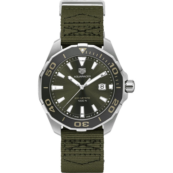 Tag Heuer Men's WAY101E.FC8222 Aquaracer Green Textile Watch
