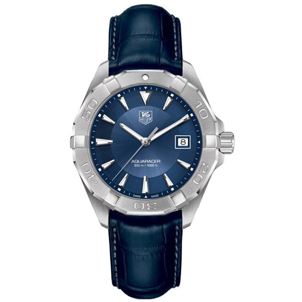 Tag Heuer Men's WAY1112.FC6292 Aquaracer Blue Leather Watch