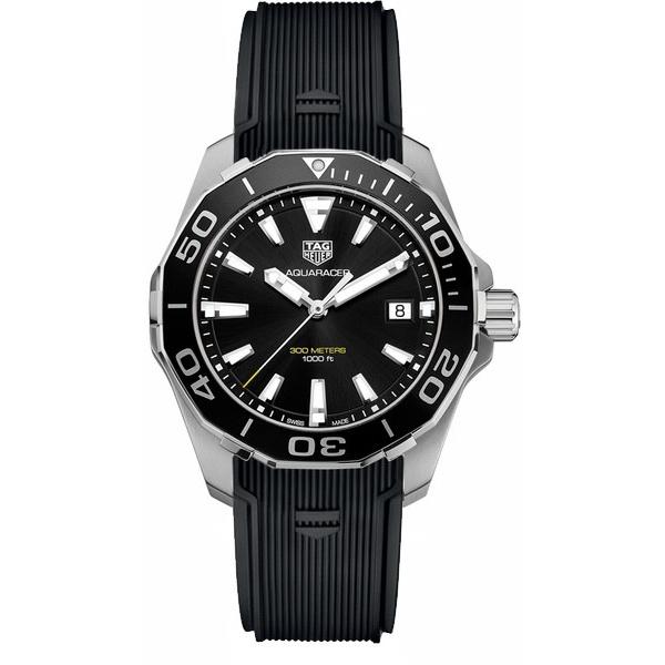 Tag Heuer Men's WAY111A.FT6068 Aquaracer Black Rubber Watch