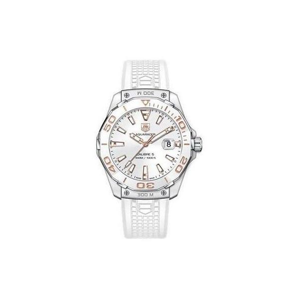 Tag Heuer Women's WAY111E.FT6043 Aquaracer White Rubber Watch