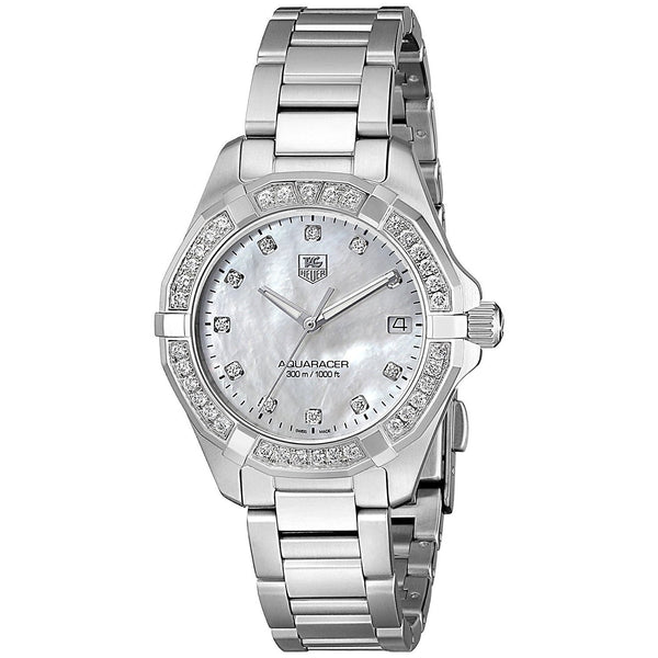 Tag Heuer Women's WAY1314.BA0915 Aquaracer Diamond Stainless Steel Watch