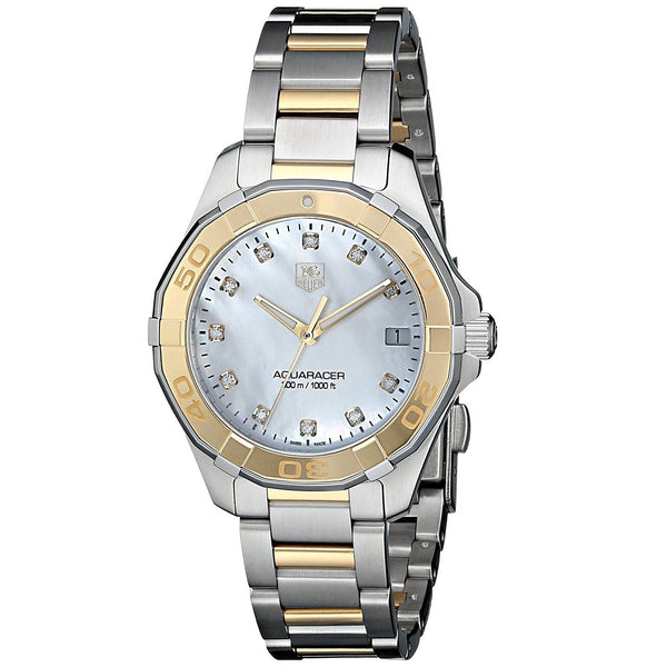 Tag Heuer Women's WAY1351.BD0917 Aquaracer Diamond Two-Tone Stainless Steel Watch