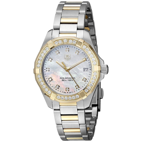 Tag Heuer Women's WAY1353.BD0917 Aquaracer Diamond Two-Tone Stainless Steel and Gold Watch