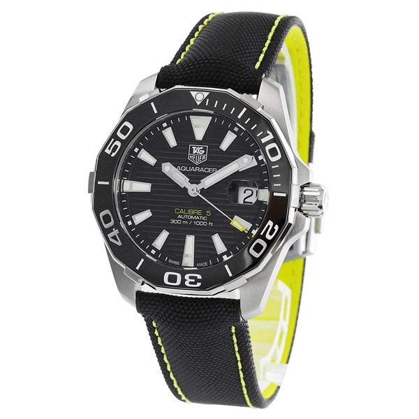 Tag Heuer Men's WAY201A.FC6361 Aquaracer Black Synthetic Watch