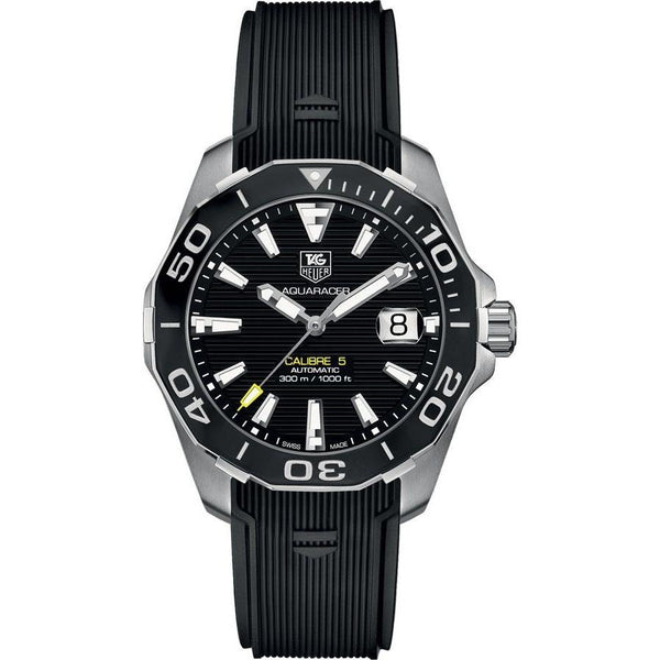 Tag Heuer Men's WAY211A.FT6151 Aquaracer Black Rubber Watch