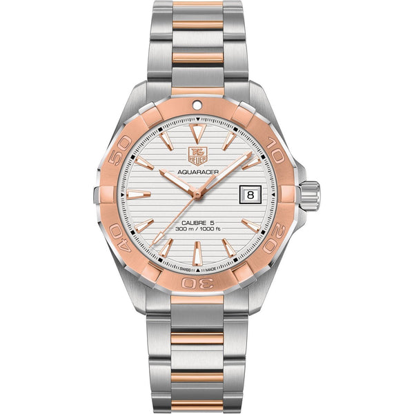 Tag Heuer Men's WAY2150.BD0911 Aquaracer 18kt Rose Gold Automatic Two-Tone Stainless Steel and Gold Watch
