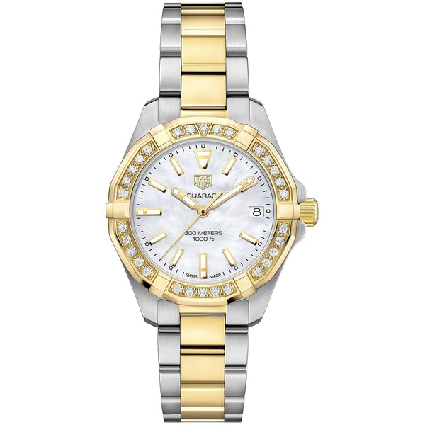 Tag Heuer Women's WBD1321.BB0320 Aquaracer 18kt yellow gold diamond Two-Tone Stainless Steel and Gold Watch