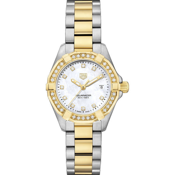 Tag Heuer Women's WBD1423.BB0321 Aquaracer Diamond Two-Tone Stainless Steel and 18kt Yellow Gold-plated Watch
