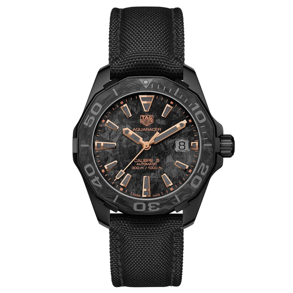 Tag Heuer Men's WBD218A.FC6445 Aquaracer Black Nylon Watch