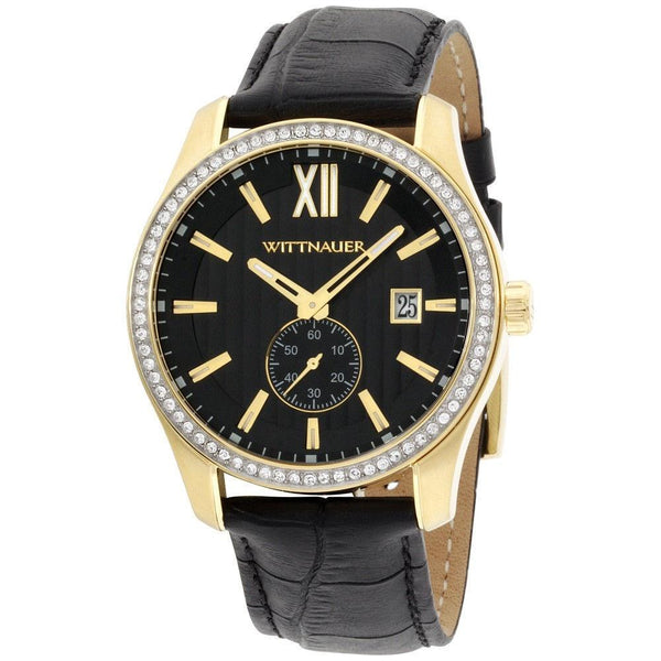 Wittnauer Men's WN1011 Michael Black Leather Watch