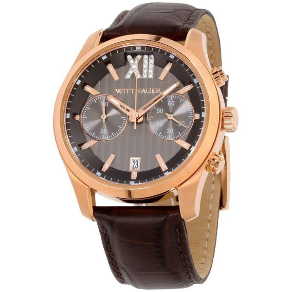 Wittnauer Men's WN1016 Michael Chronograph Brown Leather Watch