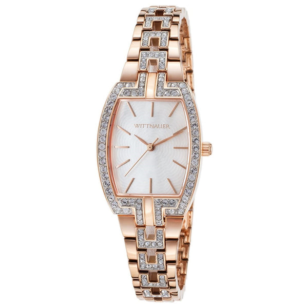 Wittnauer Women's WN4018 MOP Rose Gold-Tone Stainless Steel with Sets of Crystal Watch