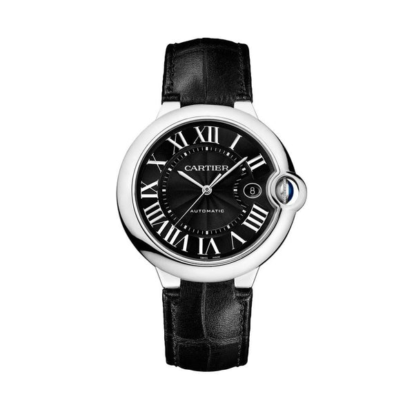 Cartier Men's WSBB0003 Ballon Bleu Black Leather Watch