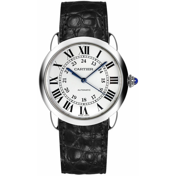 Cartier Unisex WSRN0013 Ronde Solo Black Leather Watch