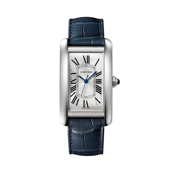 Cartier Men's WSTA0018 Tank Blue Leather Watch