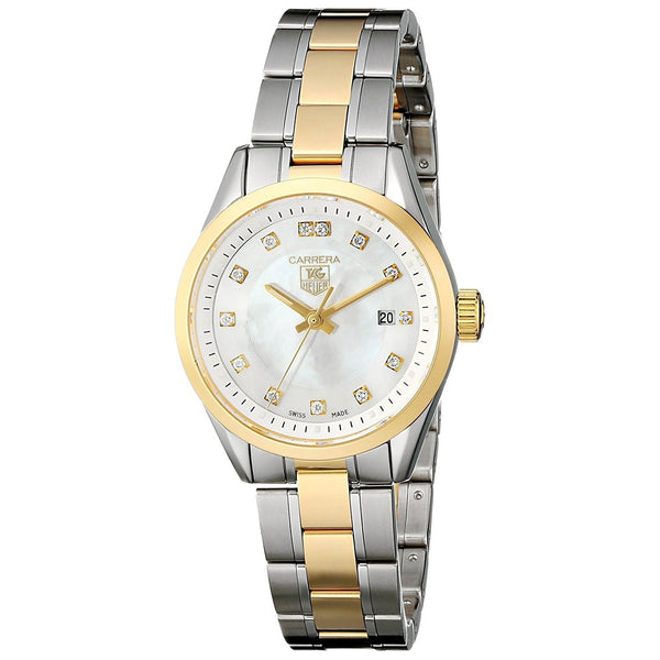 Tag Heuer Women's WV1450.BD0797 Carrera 18kt yellow gold Diamond Two-Tone Stainless Steel Watch