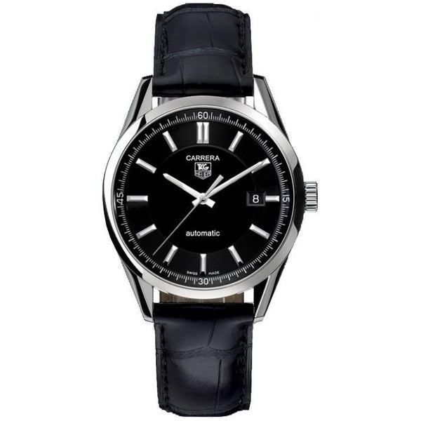 Tag Heuer Men's WV211B.FC6180 Carrera Black Leather Watch