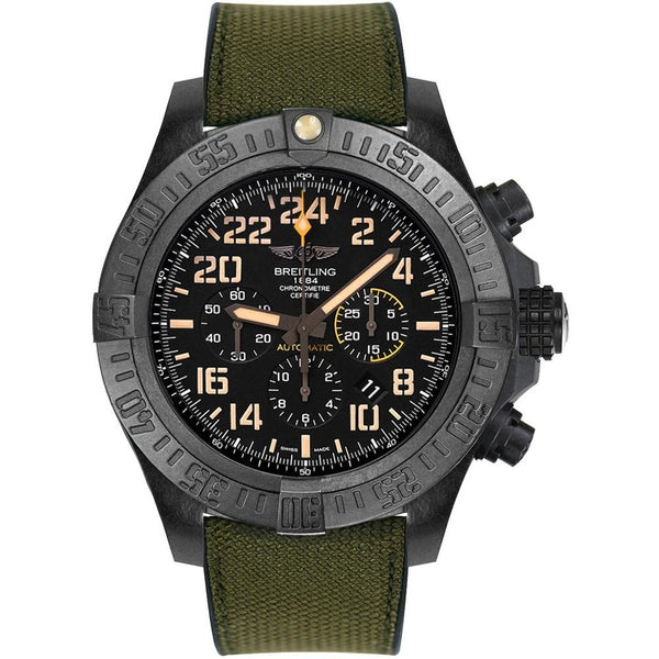 Breitling Men's XB12101A-BF46-283S Avenger Hurricane Chronograph Green Rubber Watch
