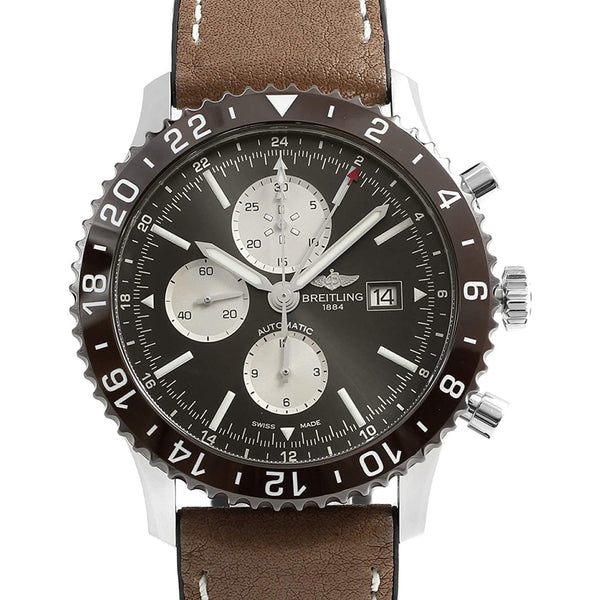 Breitling Men's Y2431033-Q621-757P Chronoliner Chronograph Brown Leather Watch
