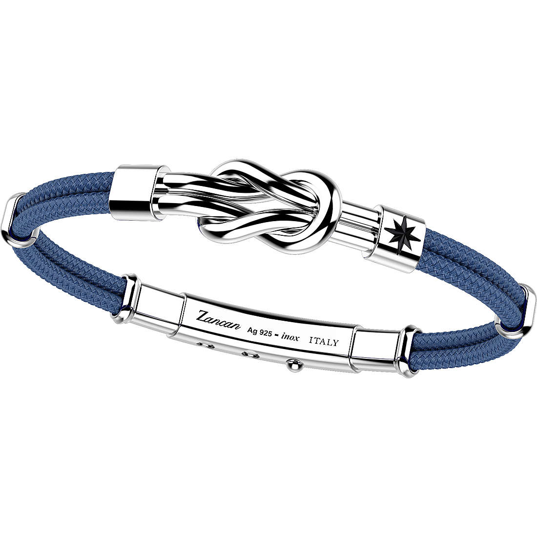 Silver Nautical Knot with Kevlar Bracelet