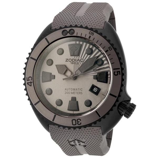 Zodiac Men's ZO8014 Oceanaire Automatic Grey Rubber Watch