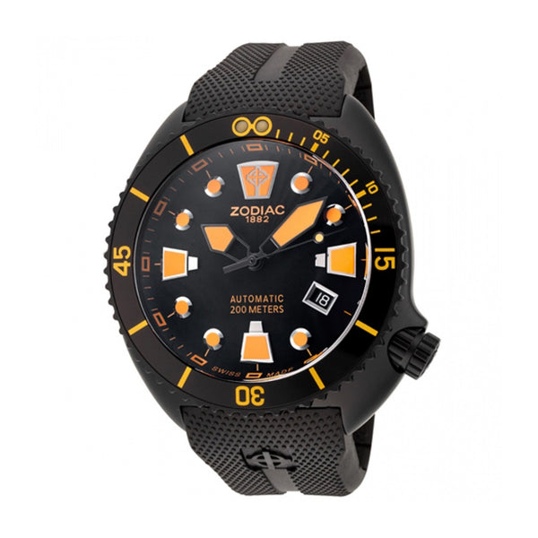 Zodiac Men's ZO8016 Oceanaire Automatic Black Rubber Watch