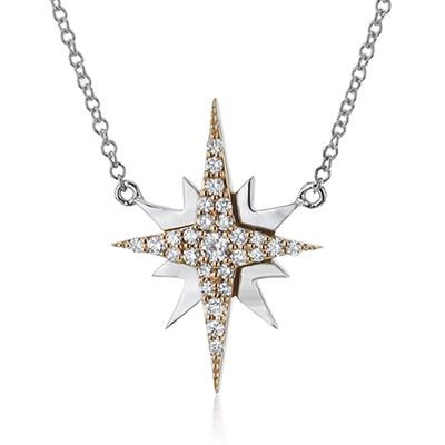 Zeghani 14k Diamond Cosmic Pendant