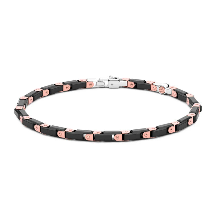 Zancan 18K Rose Gold Ceramic Black Bracelet