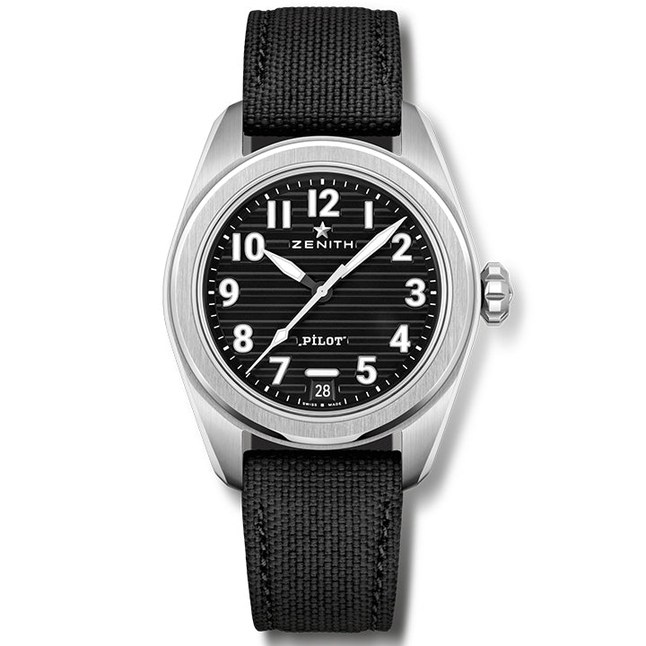 Zenith Pilot Automatic Central Second & Date Steel- 03.4000.3620/21.I001