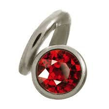 Garnet Spring Charm (Silver/Red)