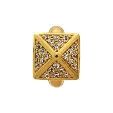 White Shiny High Rise Charm (Gold/White)