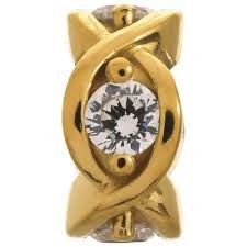 White Heaven Charm (Gold/White)