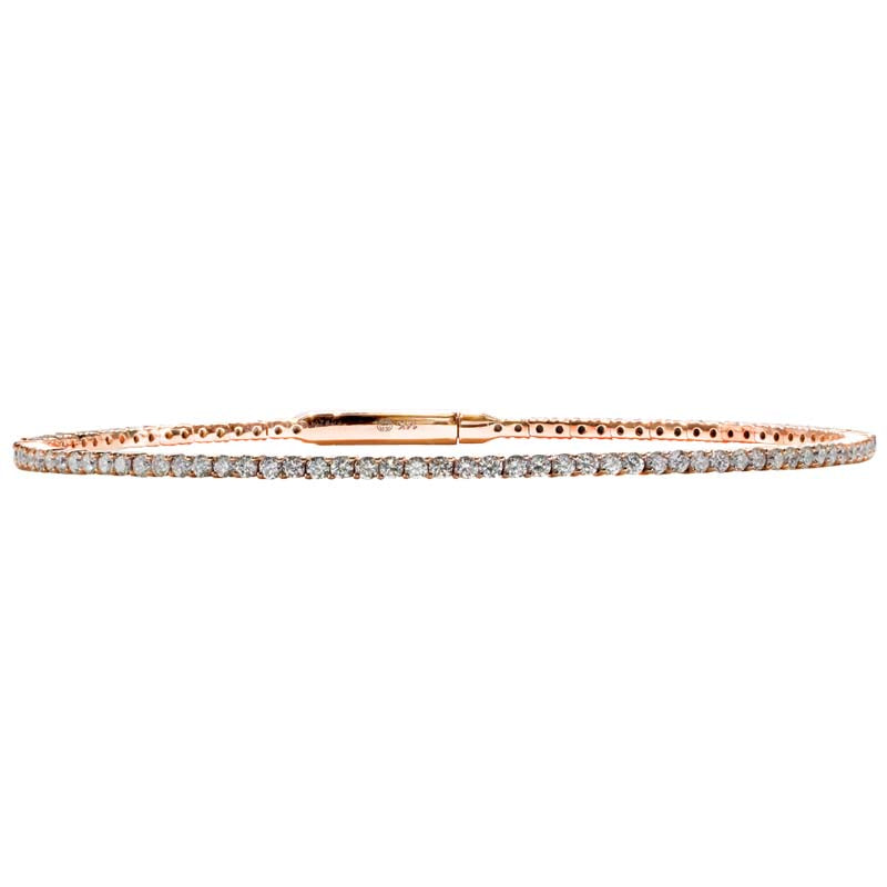 Christopher Designs 14K Rose Gold 1.82ctw Diamond Tennis Bracelet-A30-14P