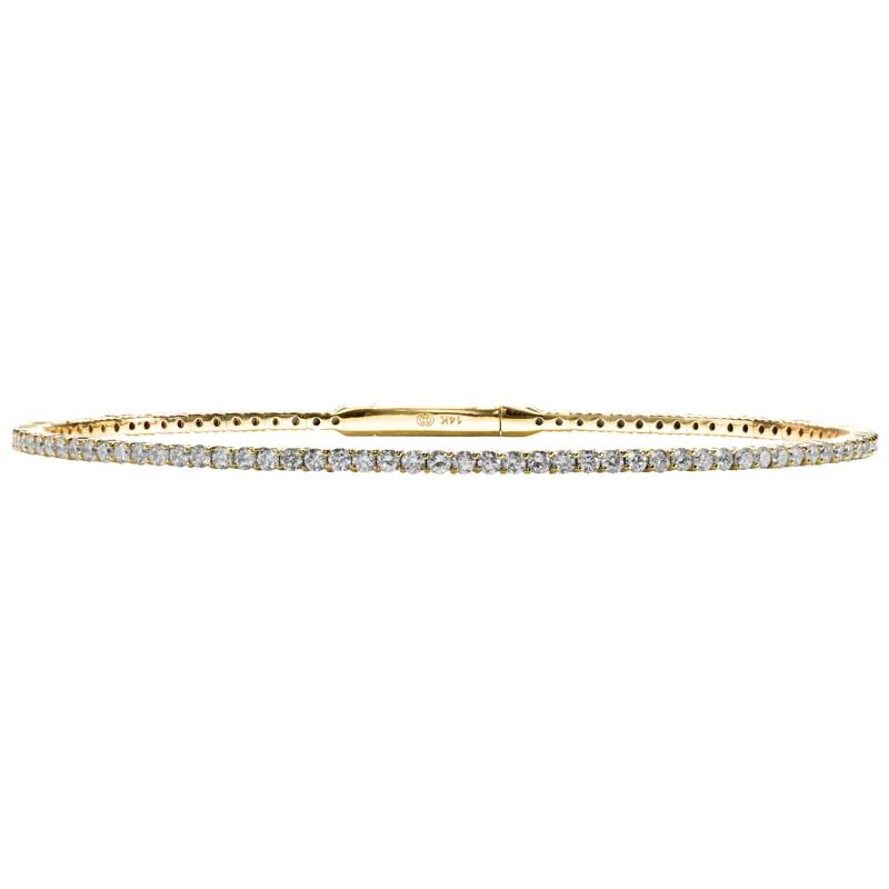 Christopher Designs 14K Yellow Gold 1.82ctw Diamond Tennis Bracelet-A30-14Y