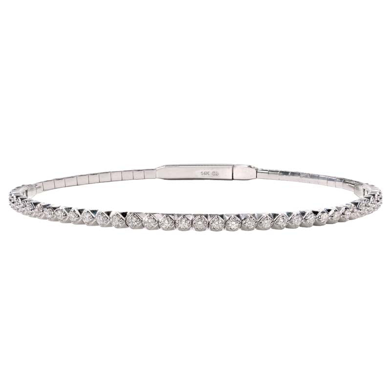 Christopher Designs 14K White Gold 0.56ctw Diamond Tennis Bracelet-A32H-14W