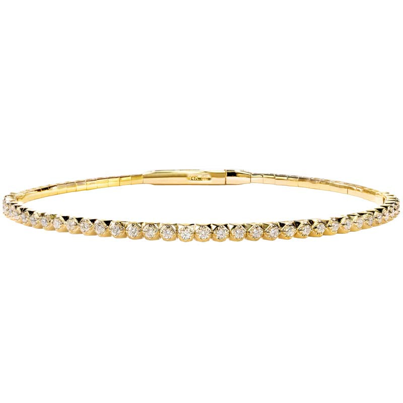 Christopher Designs 14K Yellow Gold 0.56ctw Diamond Tennis Bracelet-A32H-14Y