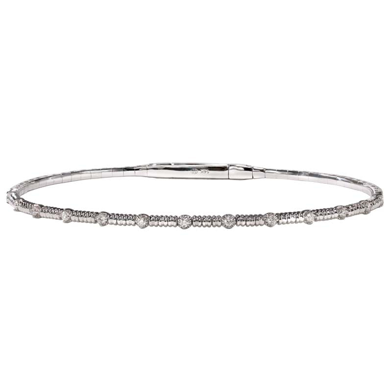 Christopher Designs 14K White Gold 0.20ctw Diamond Tennis Bracelet-A34H-14W